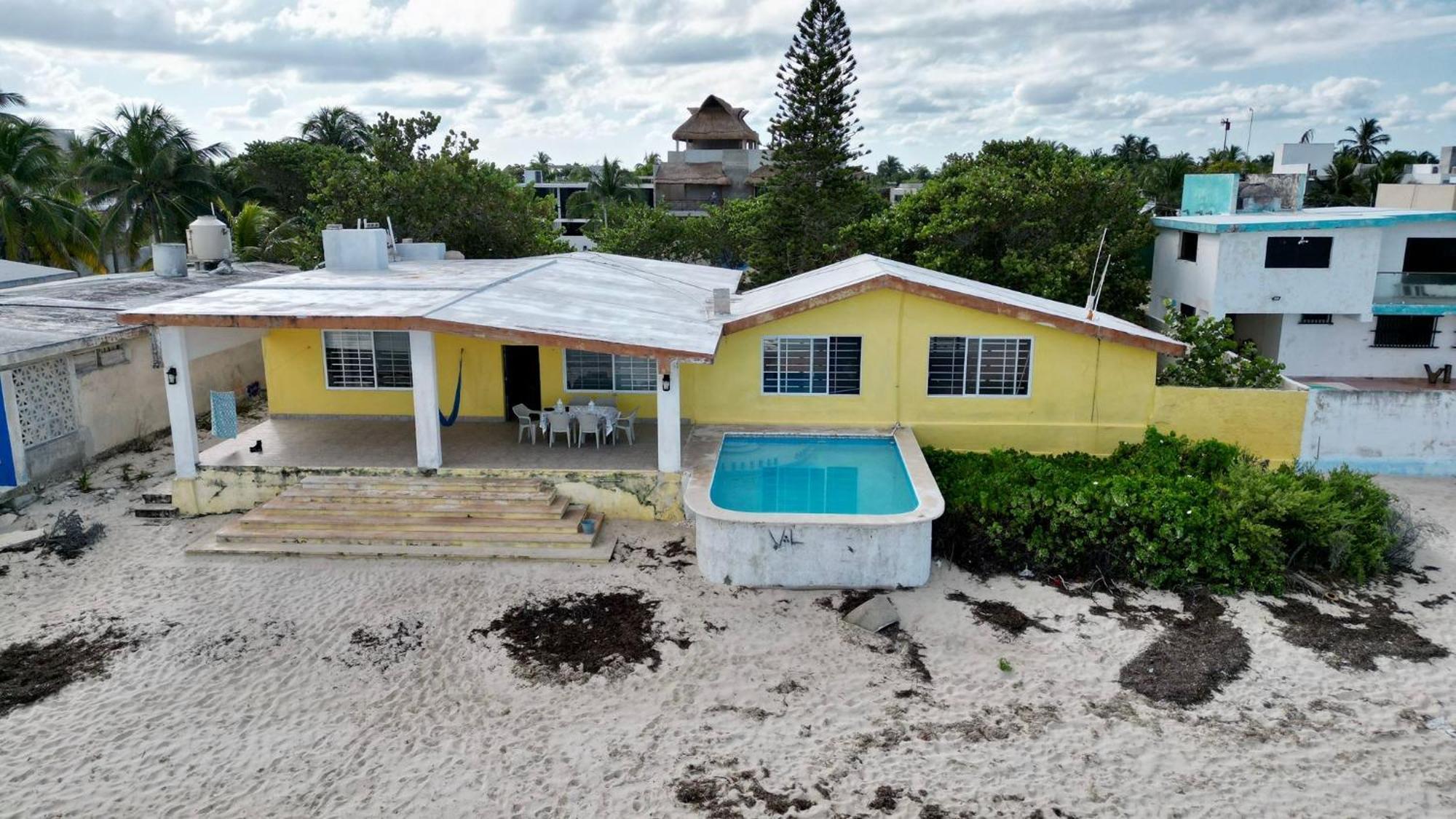 La Casa Amarilla Frente Al Mar Villa Chelem Dış mekan fotoğraf